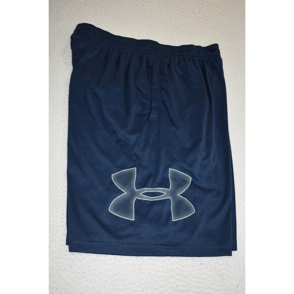 Under Armour Gym Shorts Mens Size Large With Pockets Performance Blue Basketball - Picture 1 of 4